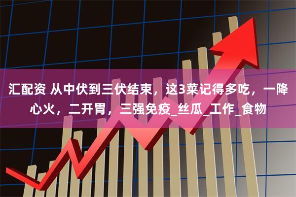 汇配资 从中伏到三伏结束，这3菜记得多吃，一降心火，二开胃，三强免疫_丝瓜_工作_食物